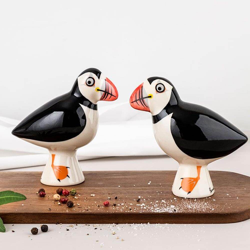 Hannah Turner Handmade Ceramic Puffin Salt & Pepper Shakers